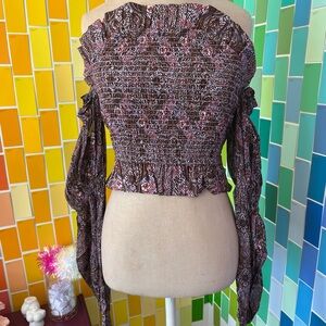 Floral Smocked Off-Shoulder Top